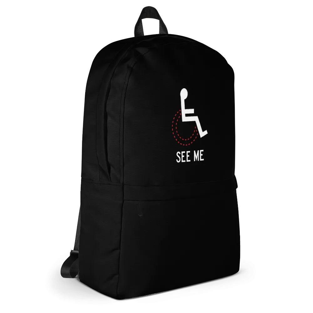 See Me (Not My Disability) Black Backpack
