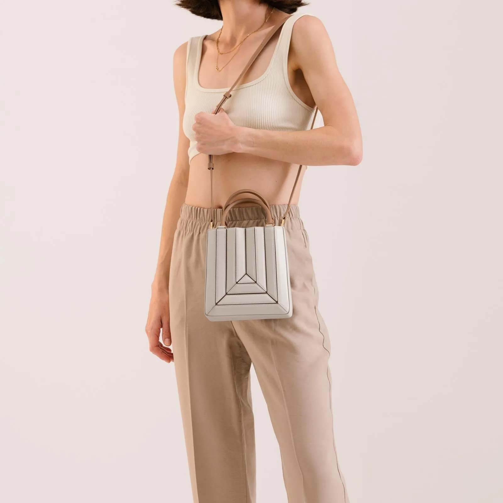 Sera Tall Tote Mini - Off White