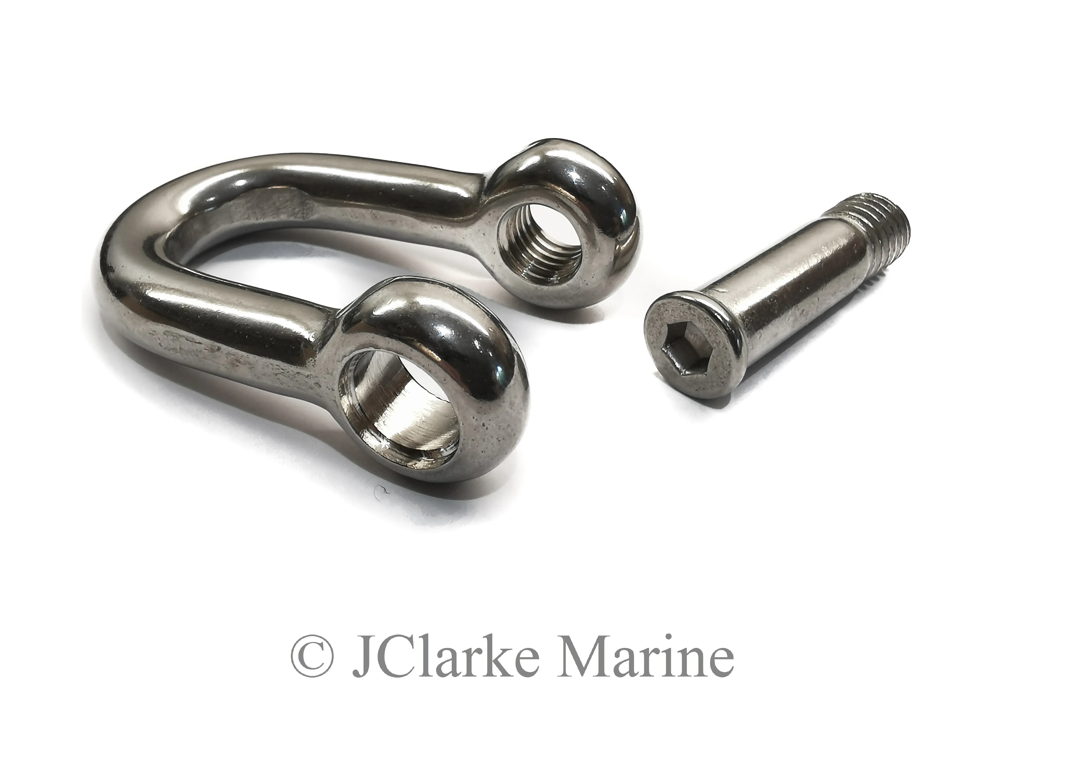 Shackle - Hex Dee / D Shackle with allen key fitting 316 A4 Stainless steel