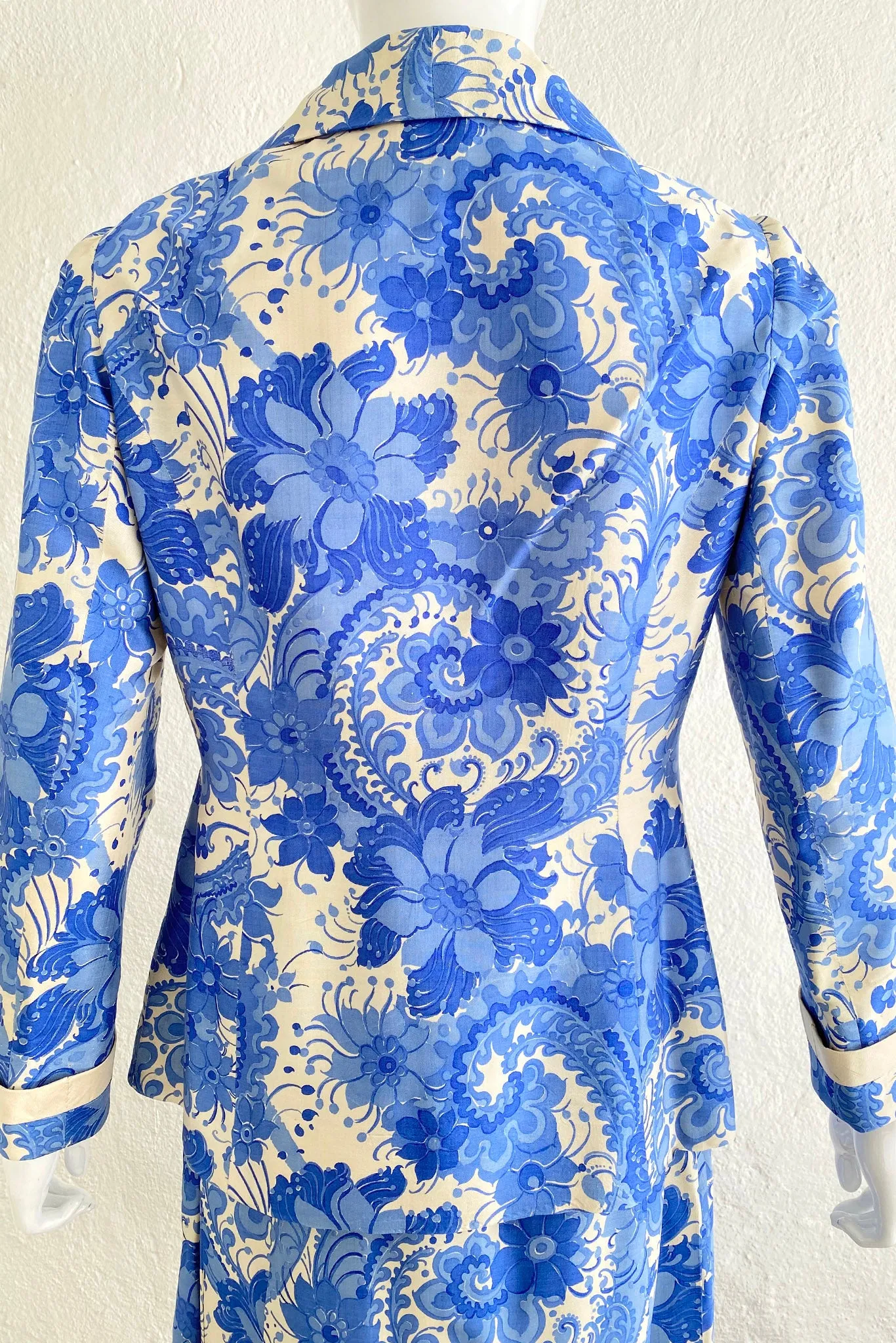 Silk Floral Jacket & Skirt Set