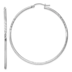 Silver D.C Round Hoop Hinged Earrings