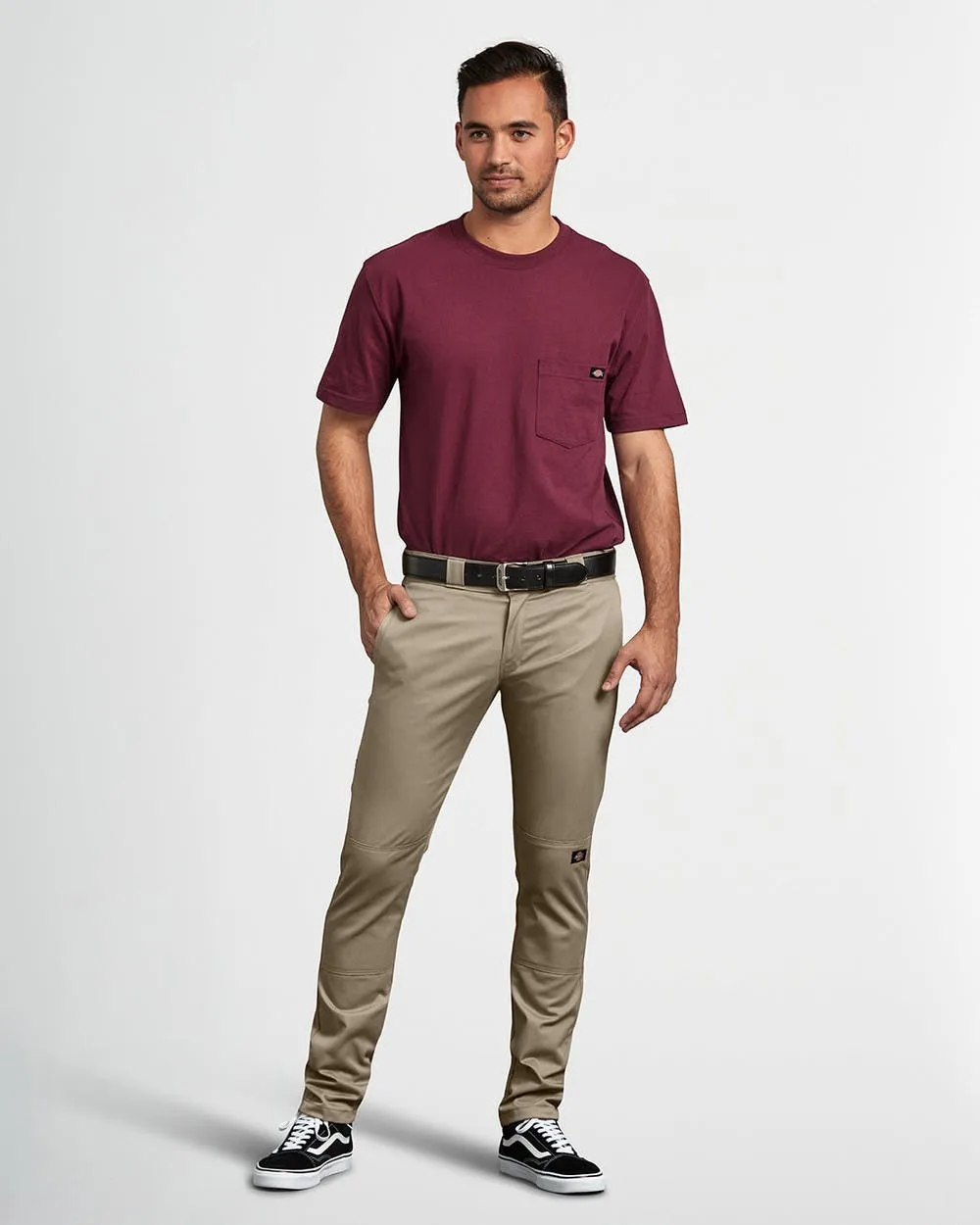 SKINNY DOUBLE KNEE WORK PANT