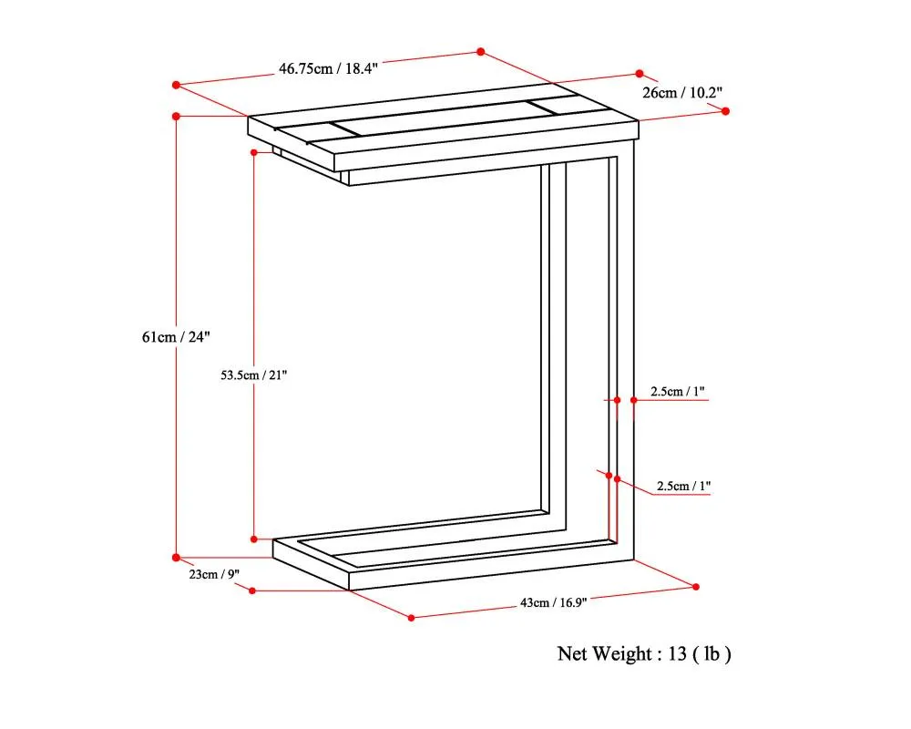 Skyler C Side Table in Mango