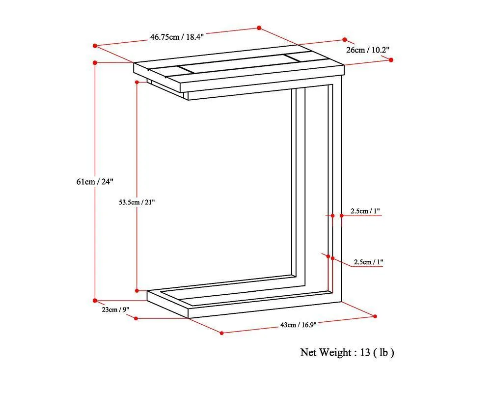 Skyler C Side Table in Mango