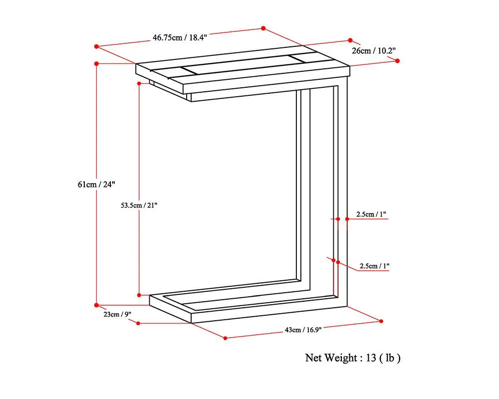 Skyler C Side Table in Mango