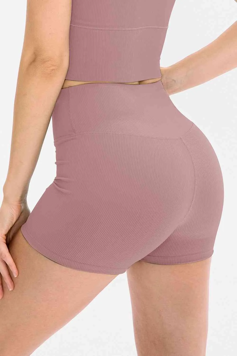 Slim Fit Wide Waistband Sports Shorts