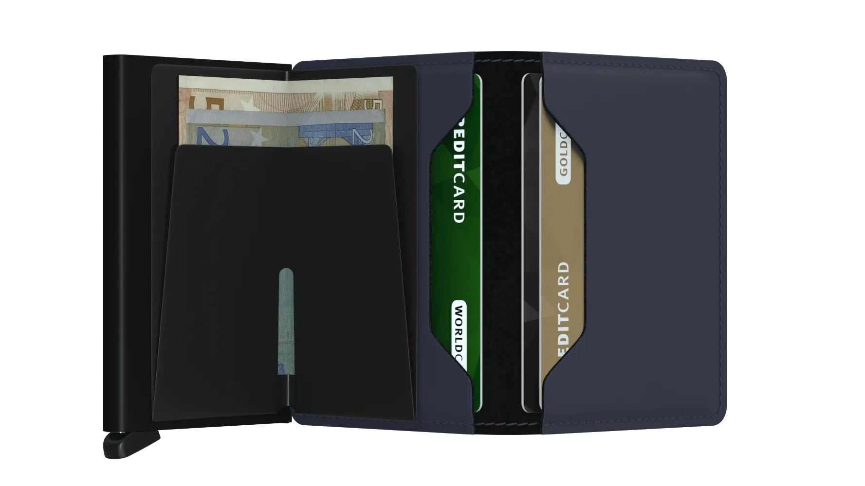 Slimwallet Matte NightBlue RFID Secure