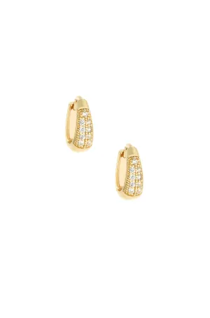 Small Darling Crystal 18k Gold Plated Hoops