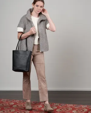 small essential tote - black calf