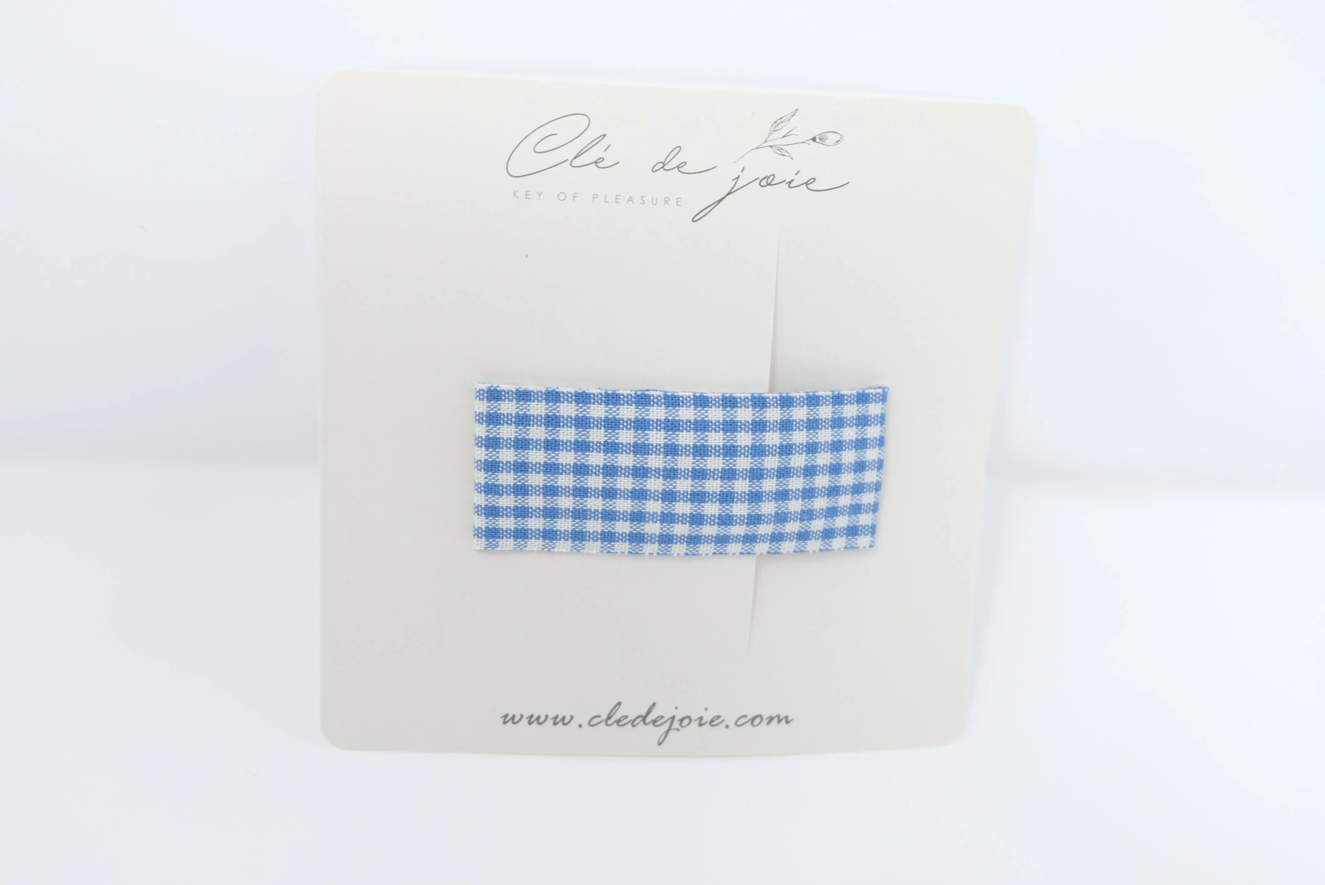 Small Gingham snap clip SET