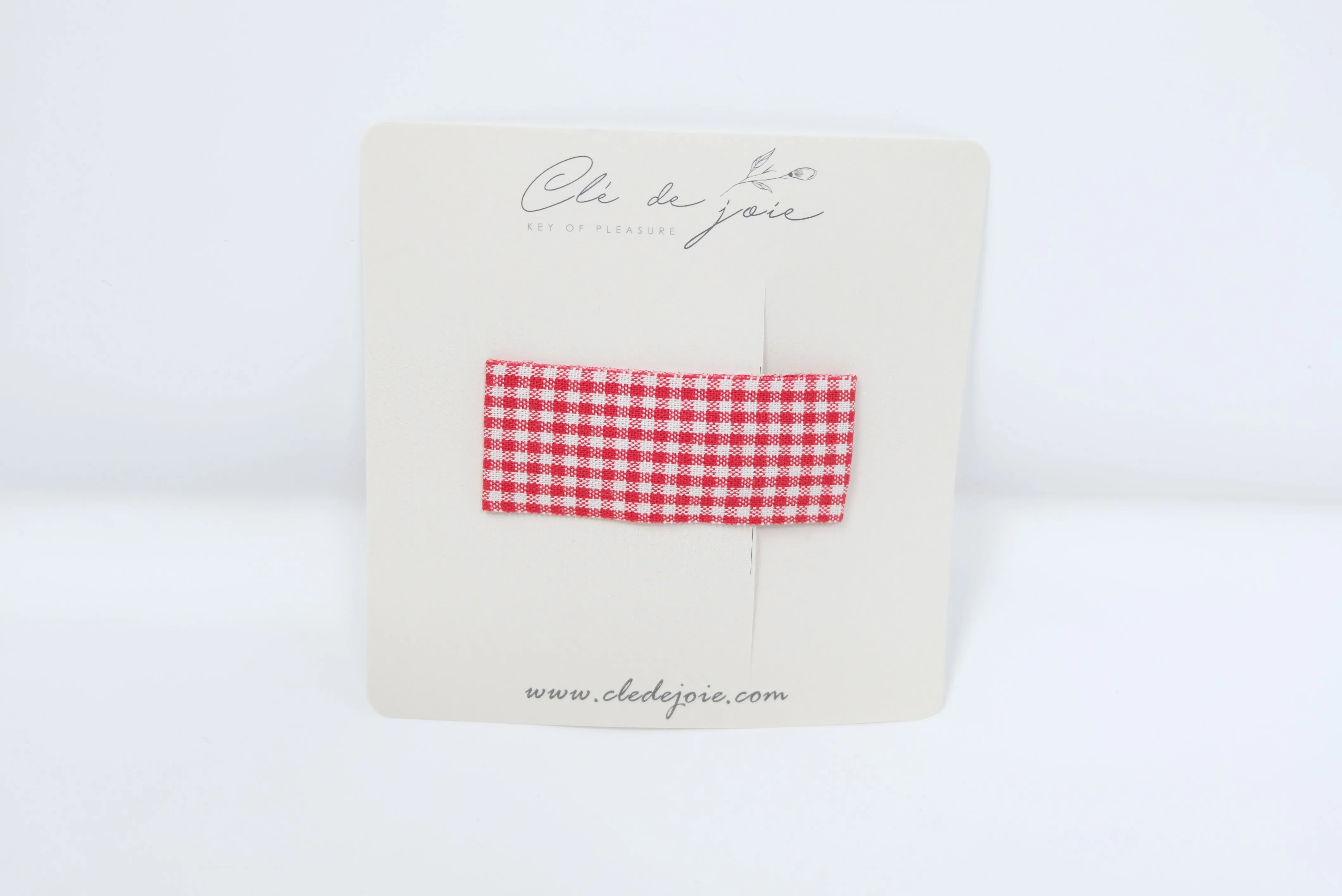 Small Gingham snap clip SET