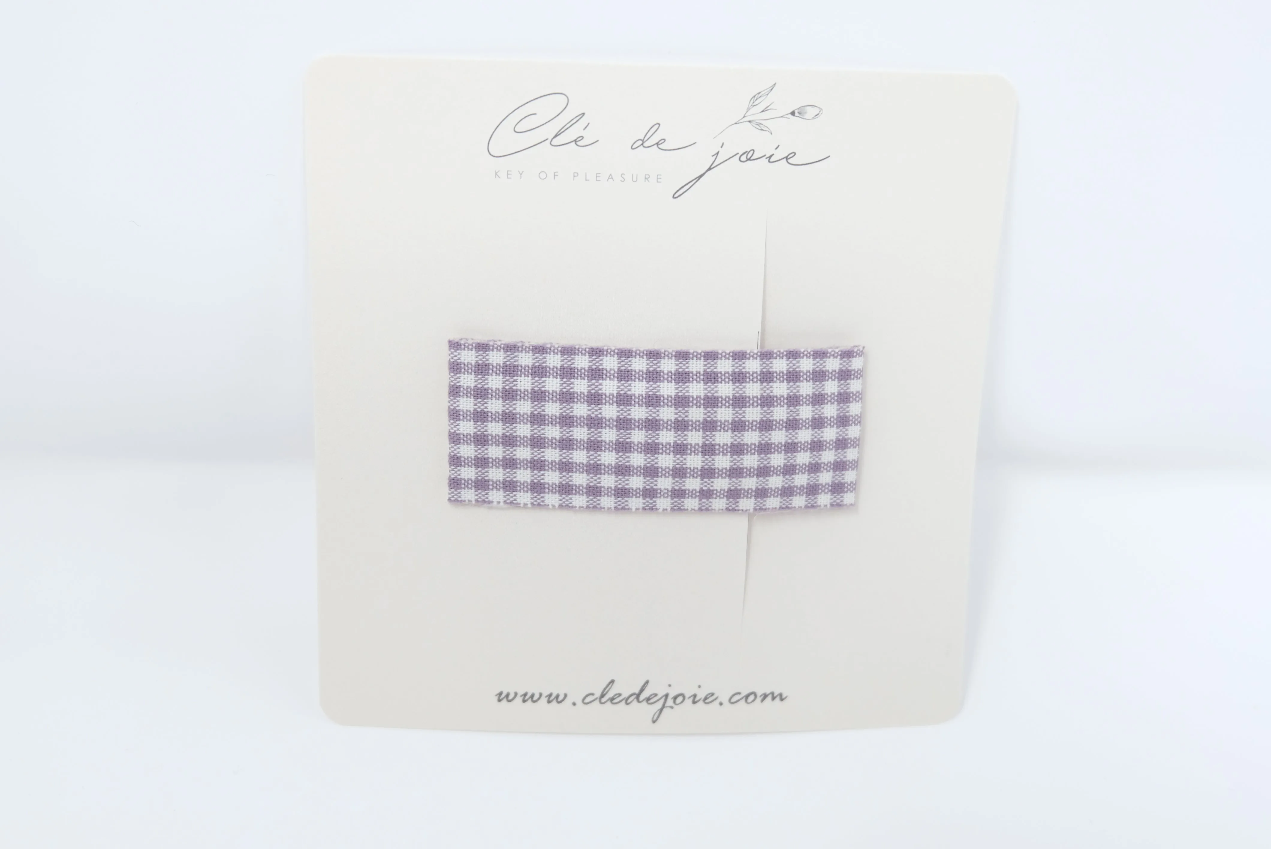 Small Gingham snap clip SET