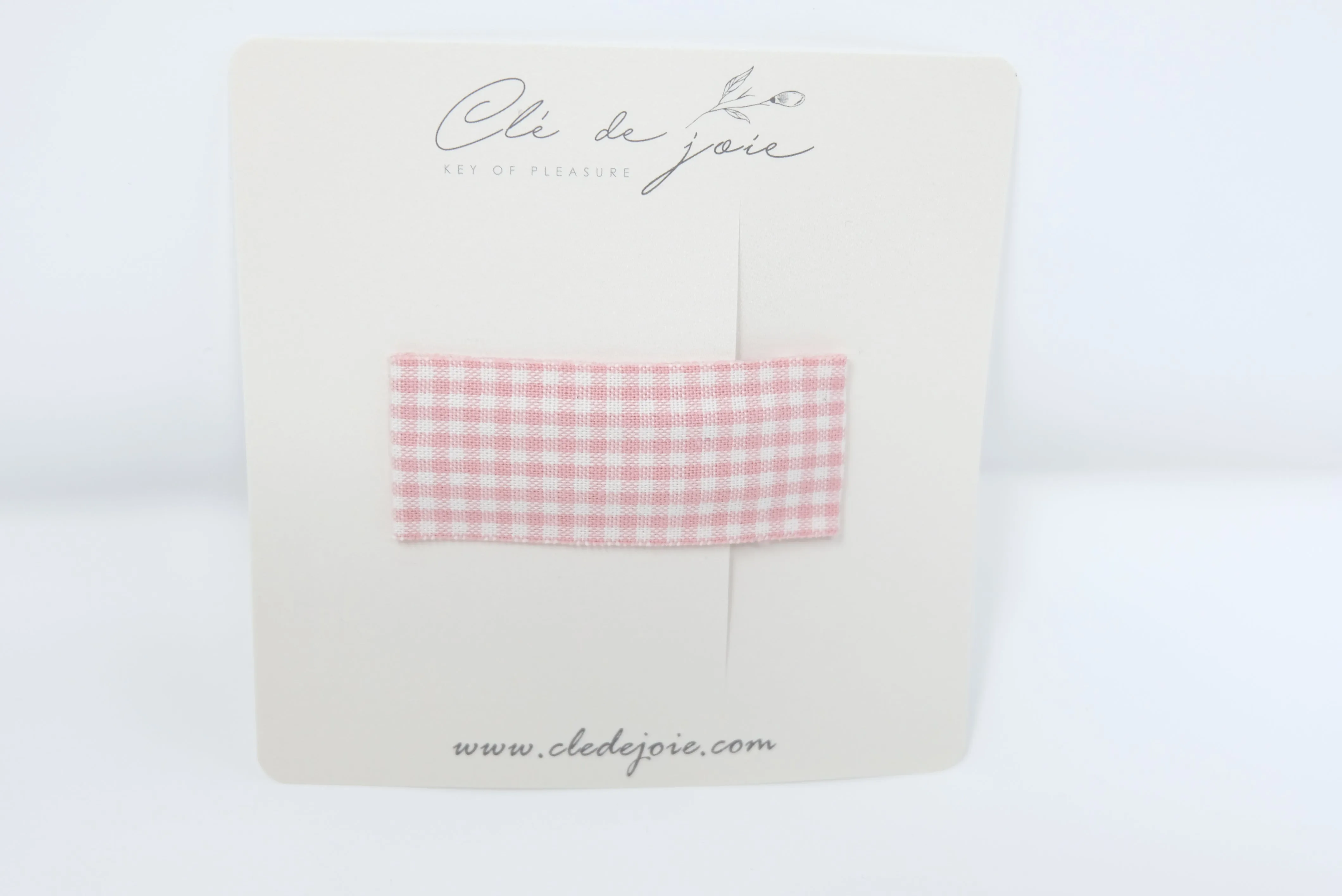 Small Gingham snap clip SET
