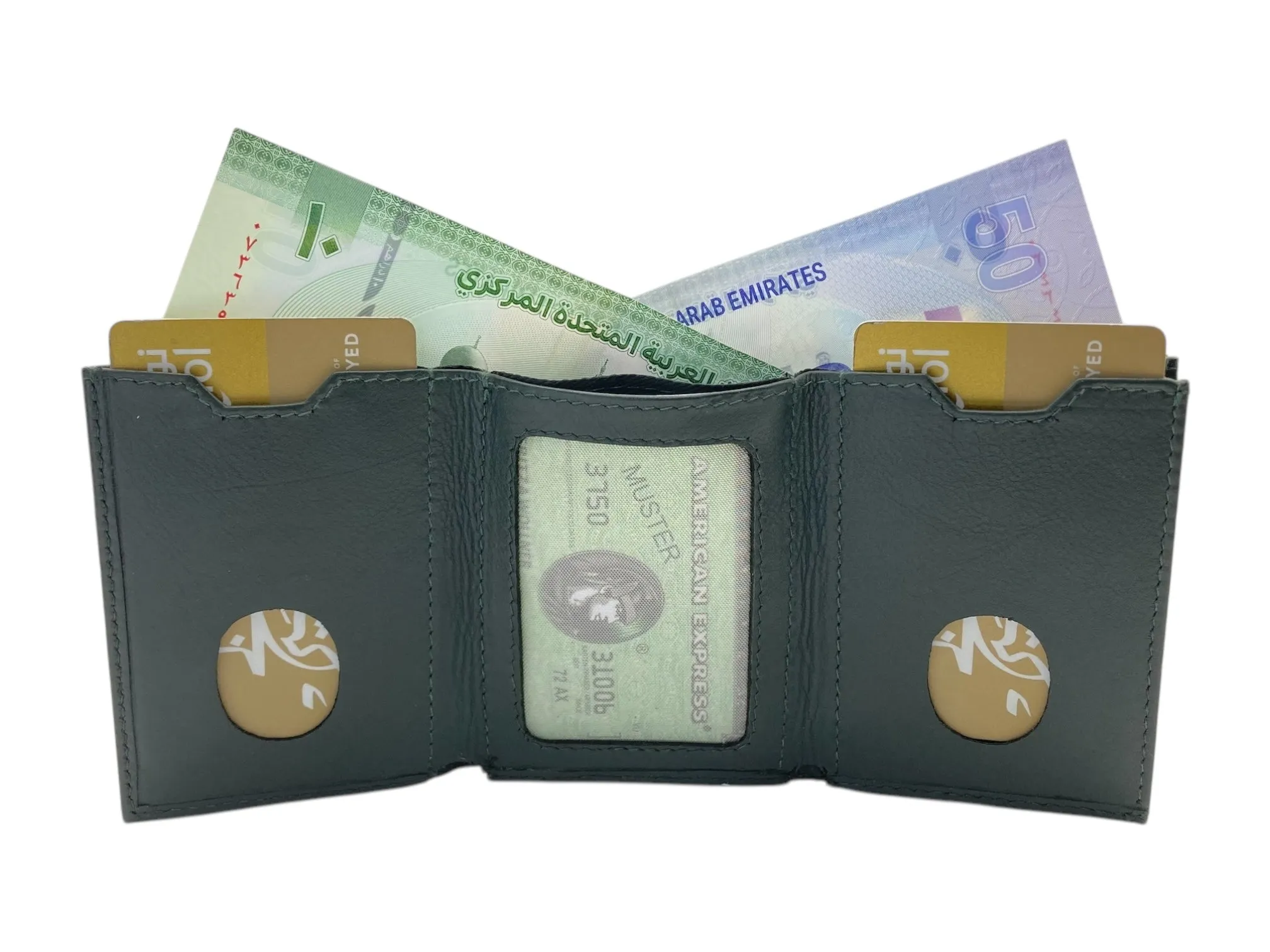 Small Trifold Wallet Compact Size # 4519[ZIP]