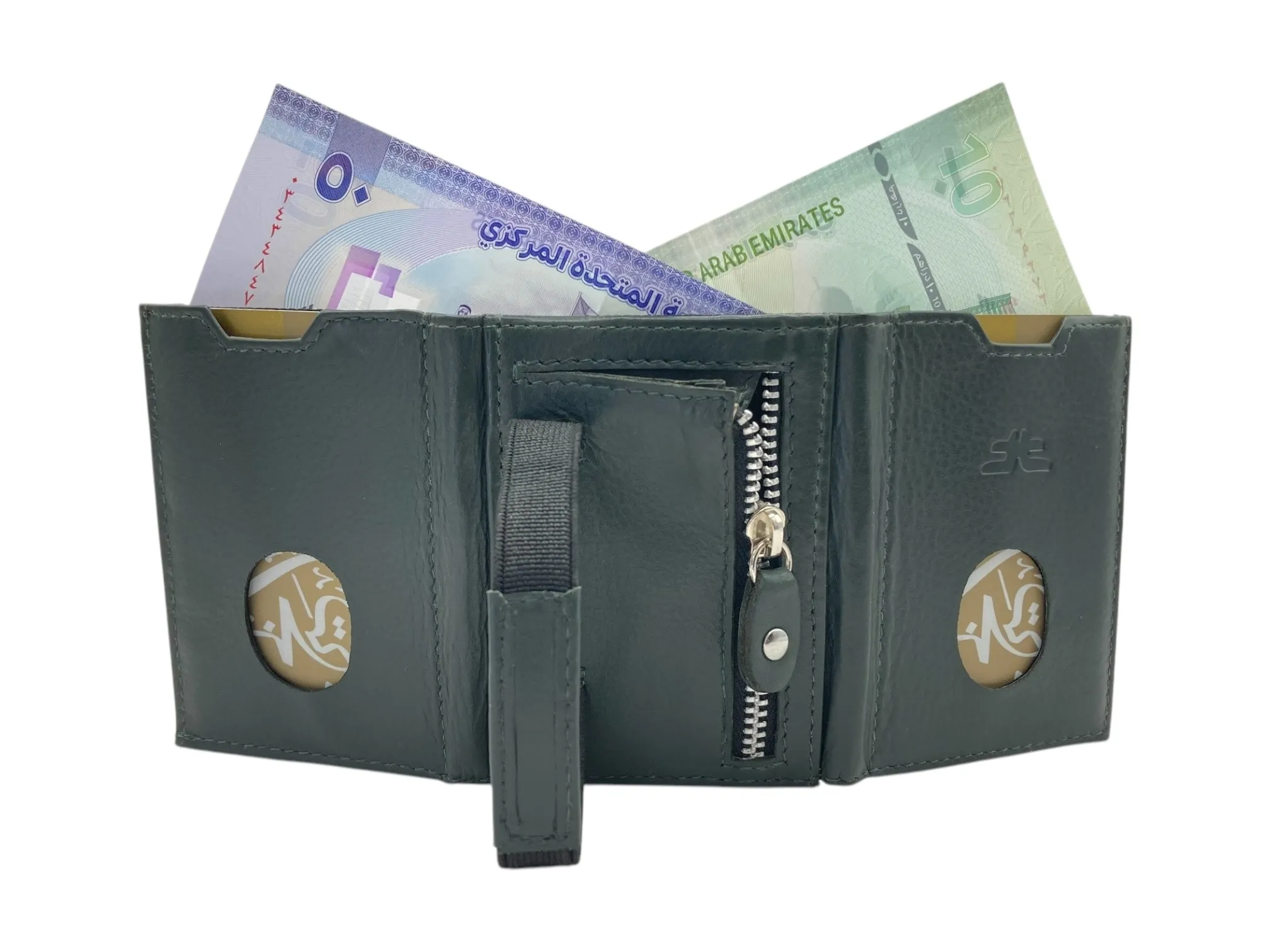 Small Trifold Wallet Compact Size # 4519[ZIP]