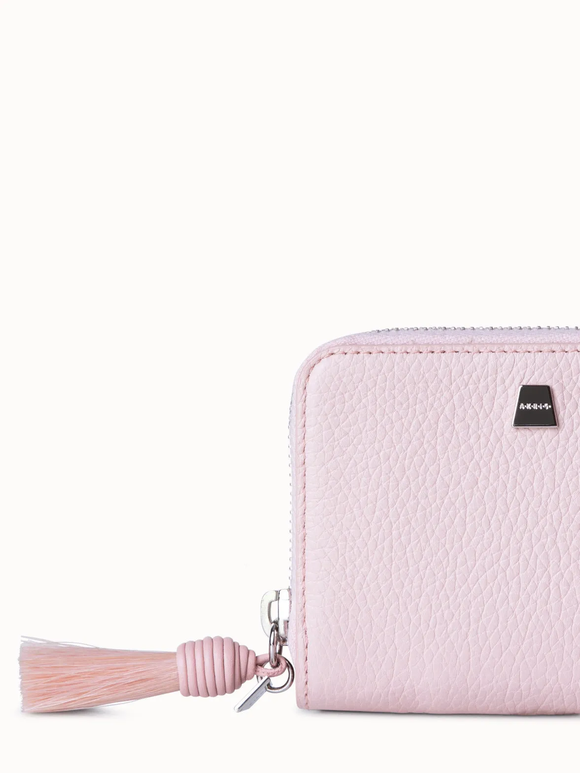 Small Zip Around Wallet in Leather
