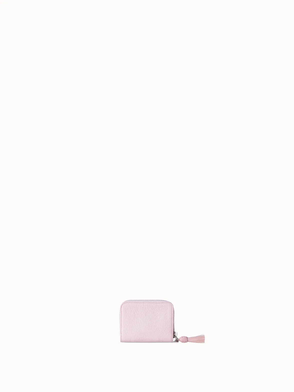 Small Zip Around Wallet in Leather
