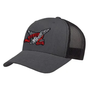 Snap Back Hat | Charcoal ﻿| USA Eagle