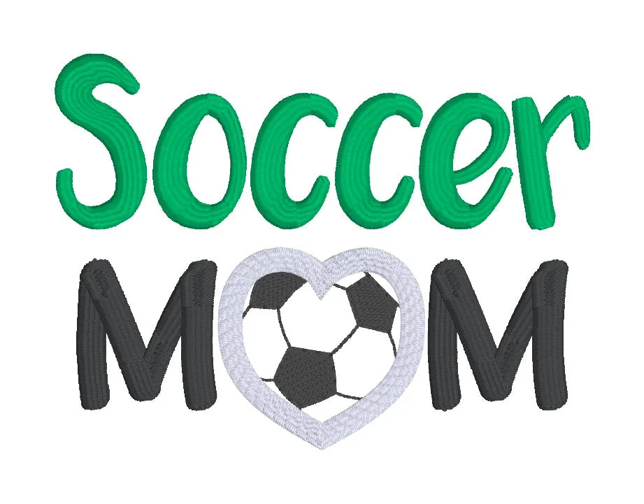 Soccer Mom Applique machine embroidery design (5 sizes included) DIGITAL DOWNLOAD