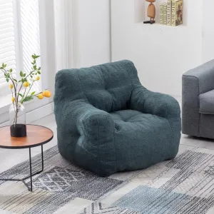 Soft Cotton Linen Fabric Bean Bag Chair Filled with Memory Sponge