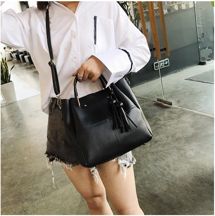 Solid Color Three-piece Shoulder Bag