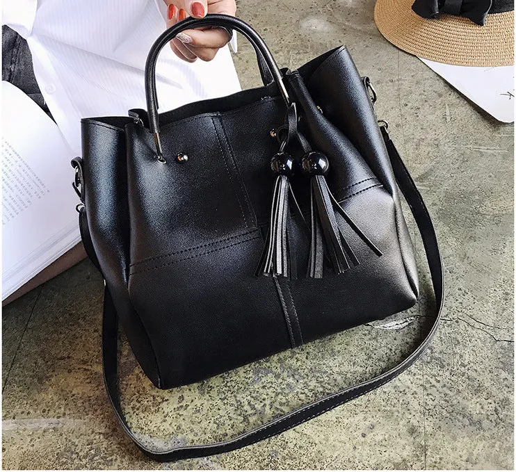 Solid Color Three-piece Shoulder Bag