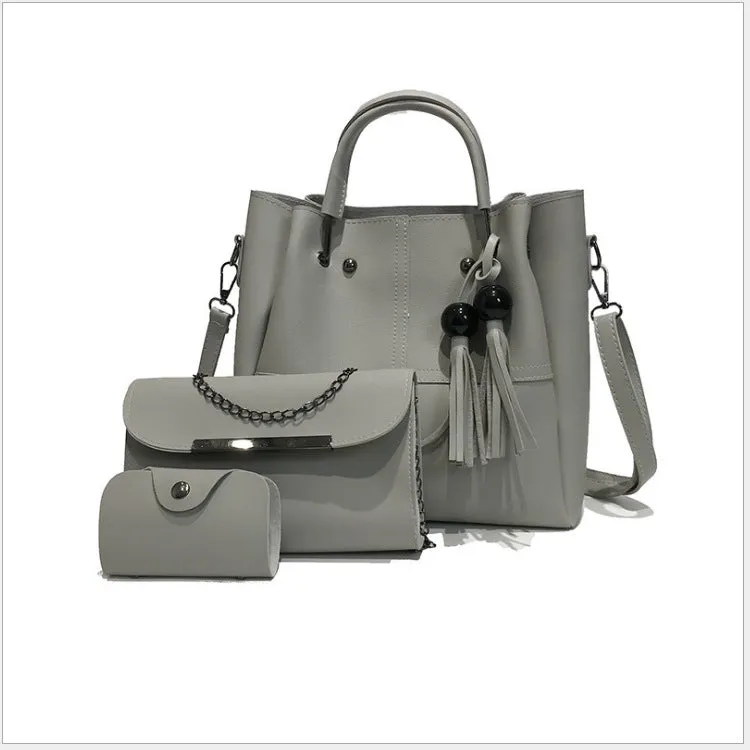 Solid Color Three-piece Shoulder Bag