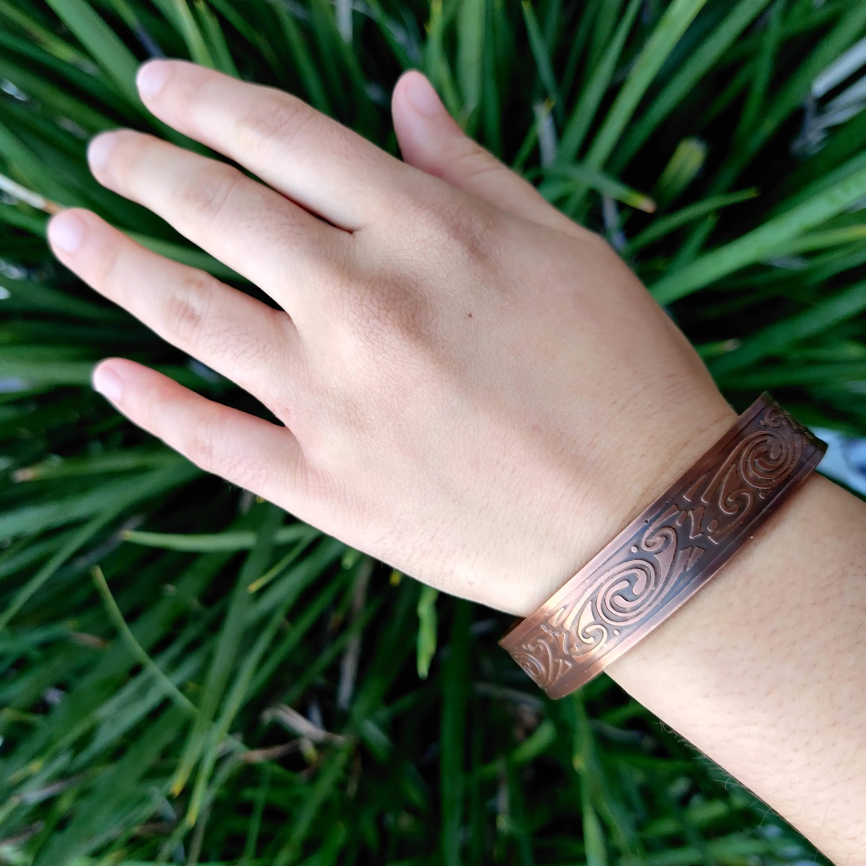 Spiral Pattern Copper Magnetic Bracelet
