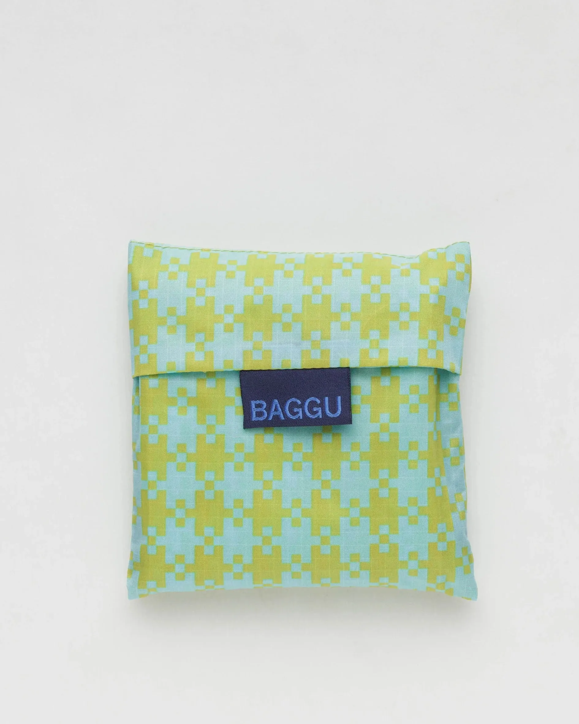 Standard Baggu - Mint Pixel Gingham