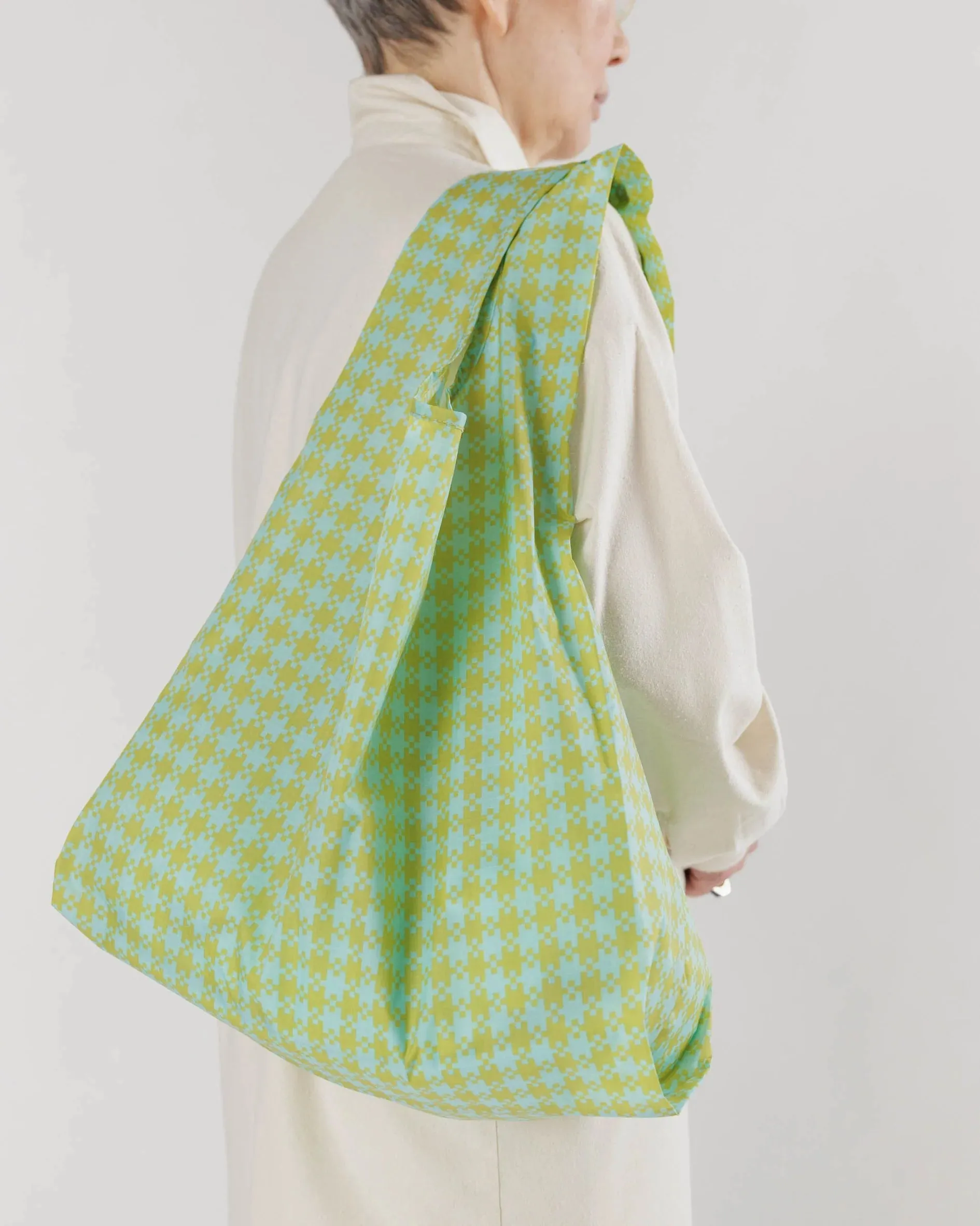 Standard Baggu - Mint Pixel Gingham