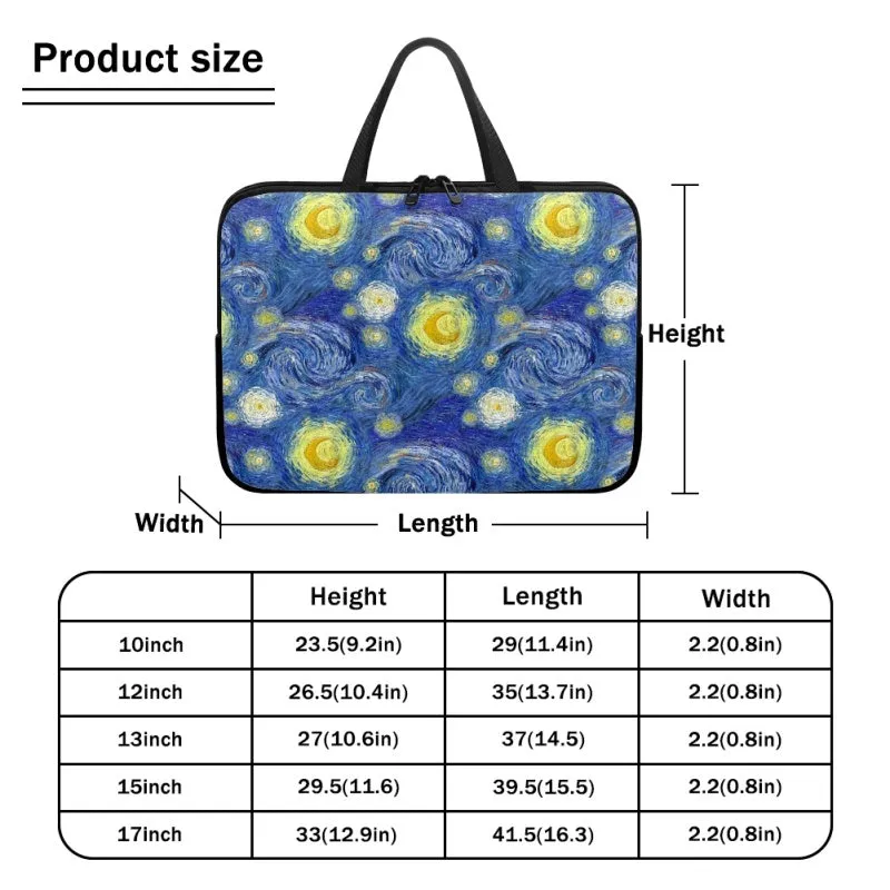 Starry Night Print Laptop Case - Preorder - ETA Early Aug. 2024