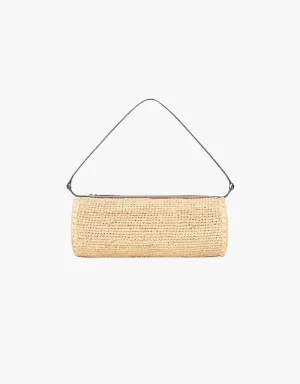 Staud Mini Taru Raffia Bag in Natural Tan