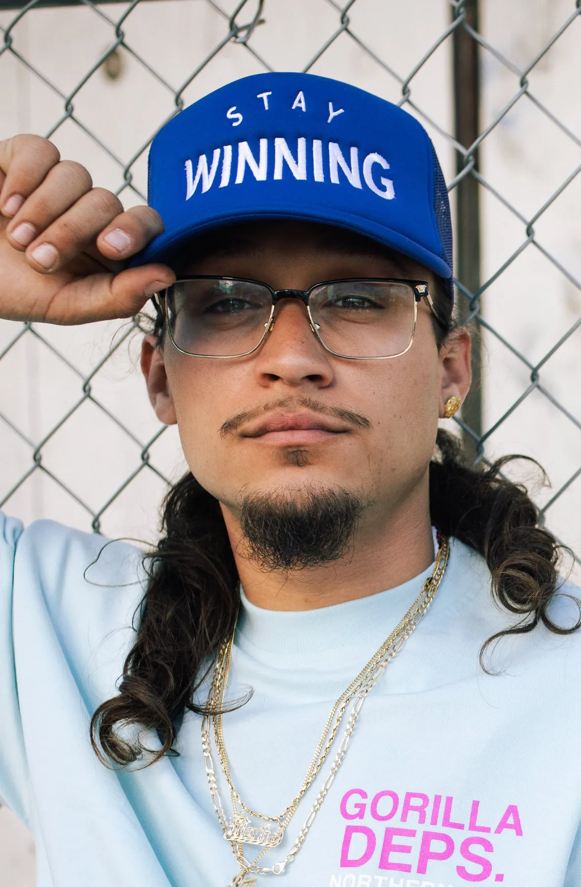Stay Winning Royal Blue Trucker Hat