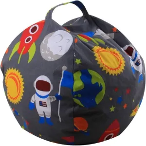 Storage Bean Bag Chair Cover for Kids(32'') Grey Contemporary