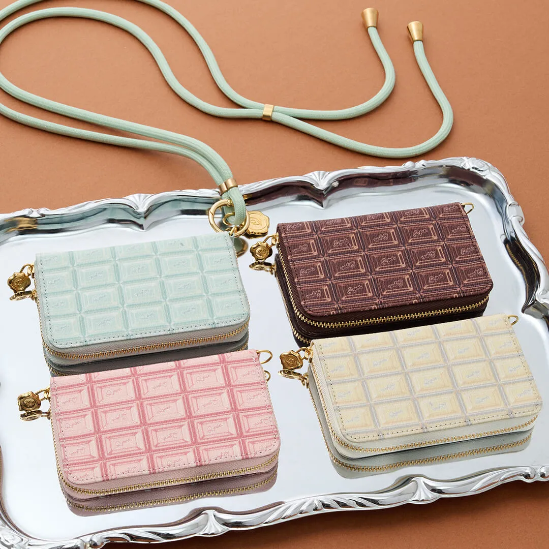Strawberry Chocolate Compact Zip Around Wallet【Japan Jewelry】