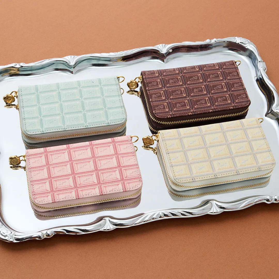 Strawberry Chocolate Compact Zip Around Wallet【Japan Jewelry】