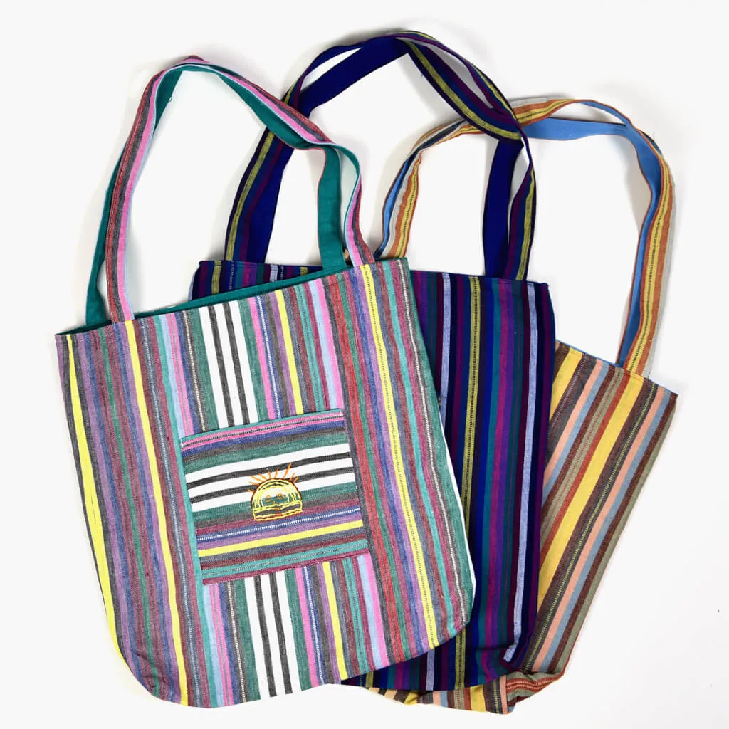 Striped tote bag | Soft Multi