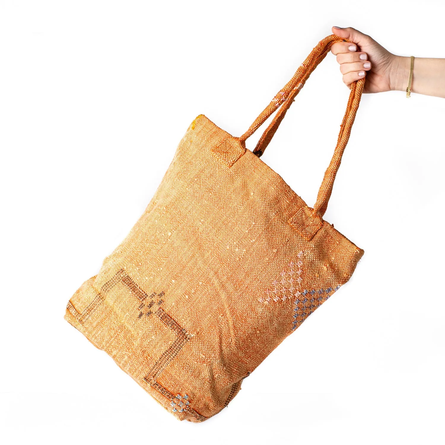 Sunset Orange - Tote Cactus Silk bag
