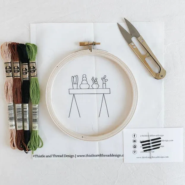 Thistle & Thread Design - Tabe Cacti Embroidery Kit