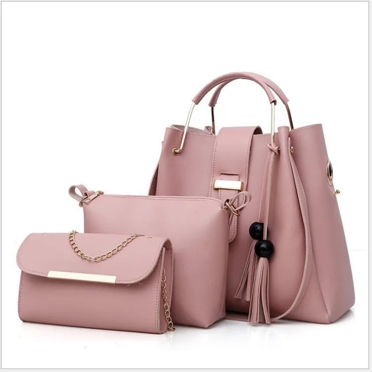 Three-piece Tassel One-shoulder Diagonal Handbag