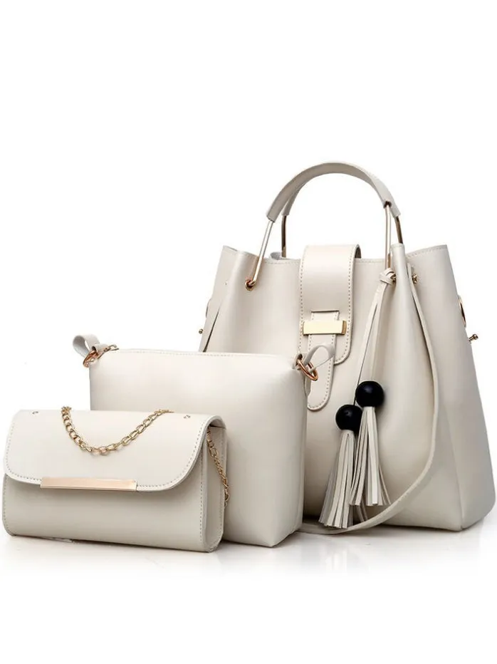 Three-piece Tassel One-shoulder Diagonal Handbag