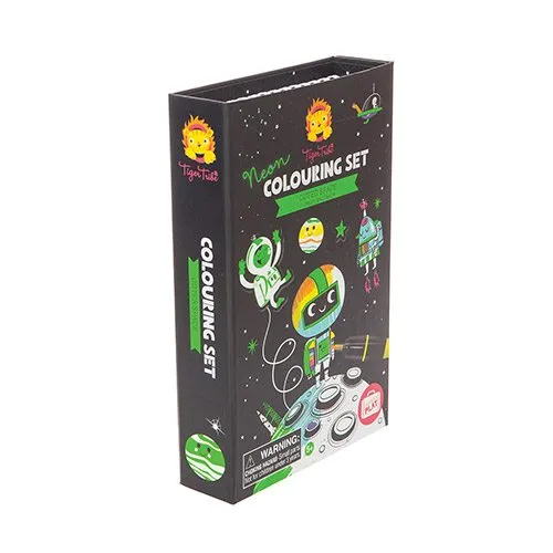 Tiger Tribe Neon Colouring Set Outer Space