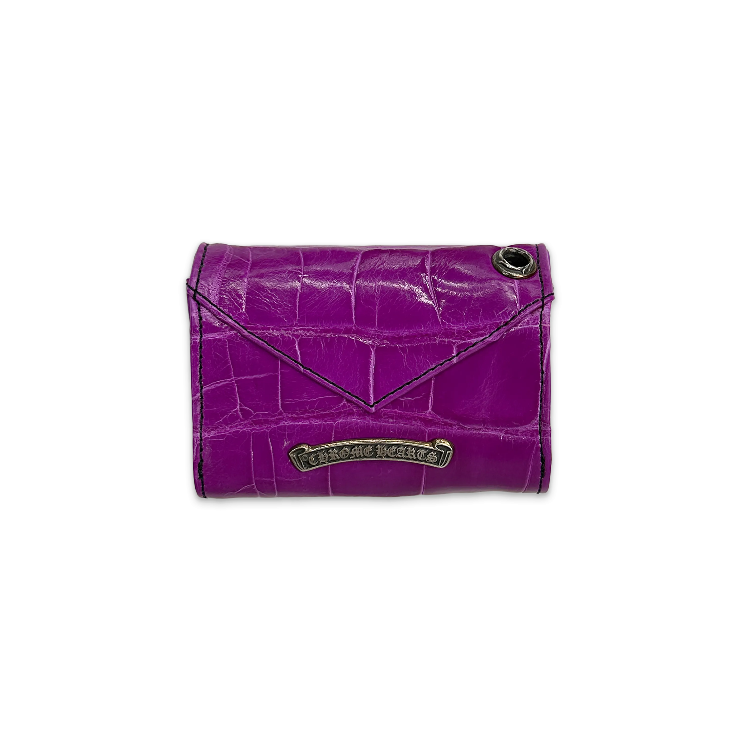 Tiny Plus Cross Alligator Leather Wallet