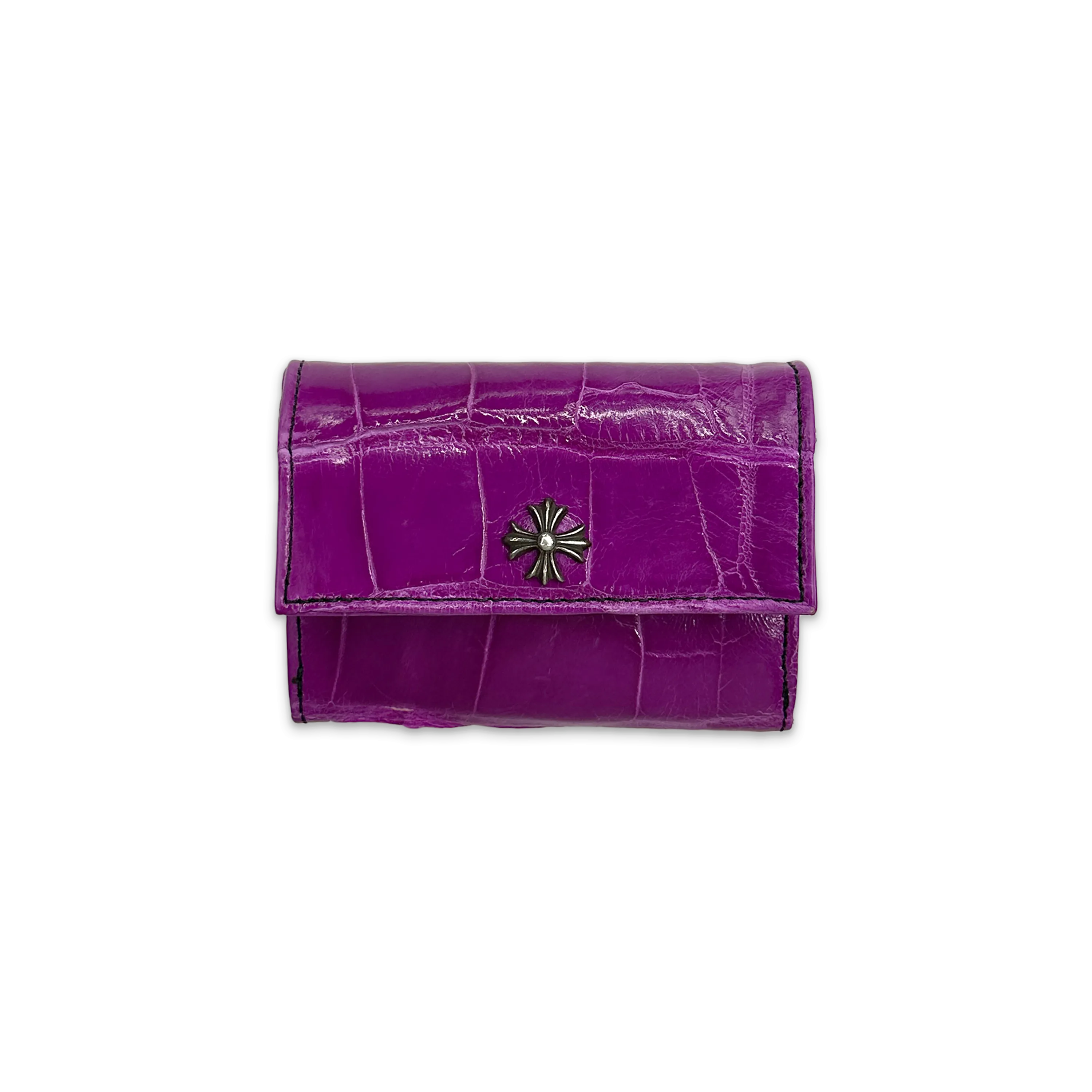 Tiny Plus Cross Alligator Leather Wallet