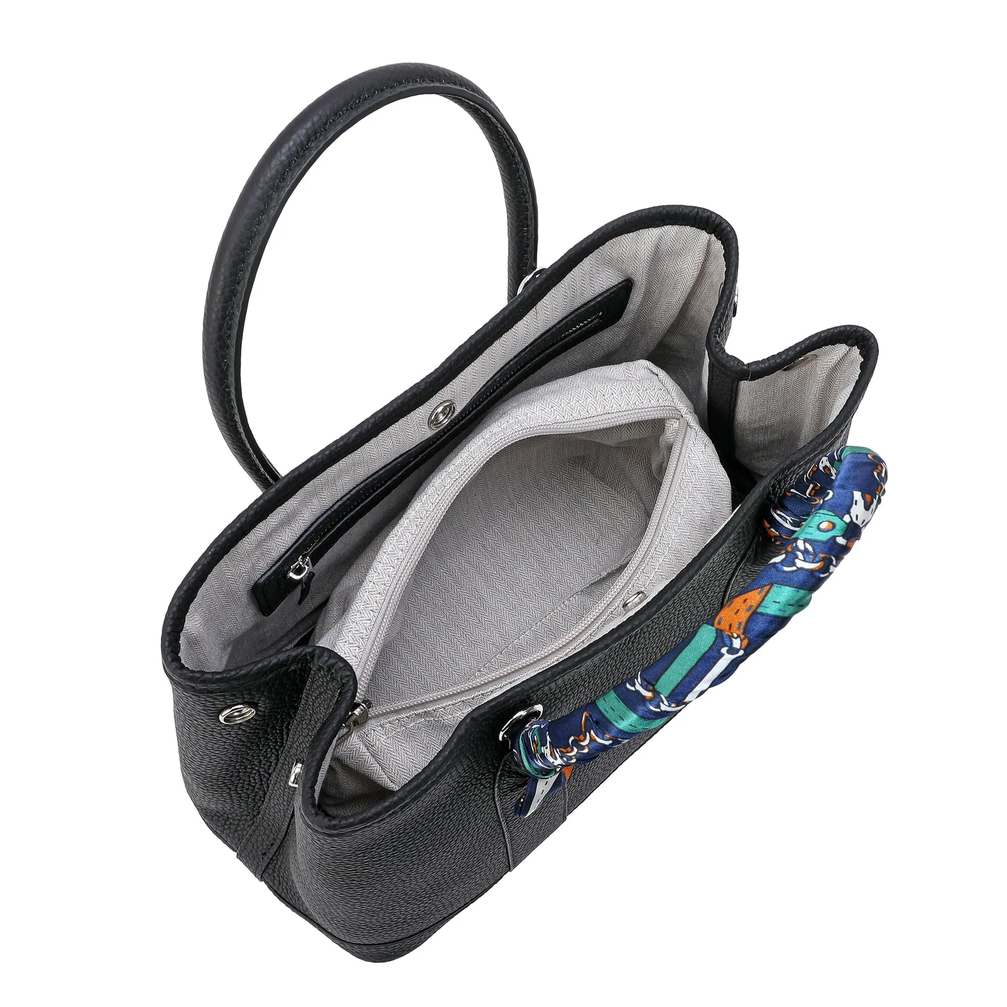 Top-Grain Leather Satchel/ Tote Bag
