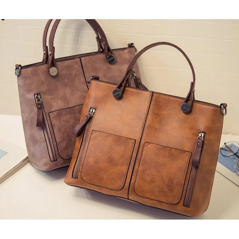 Tote / Shoulder Bag  <br>Vegan-Leather