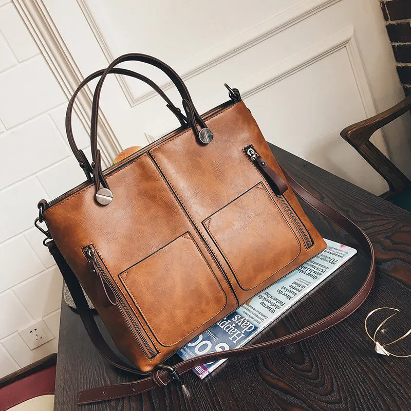 Tote / Shoulder Bag  <br>Vegan-Leather