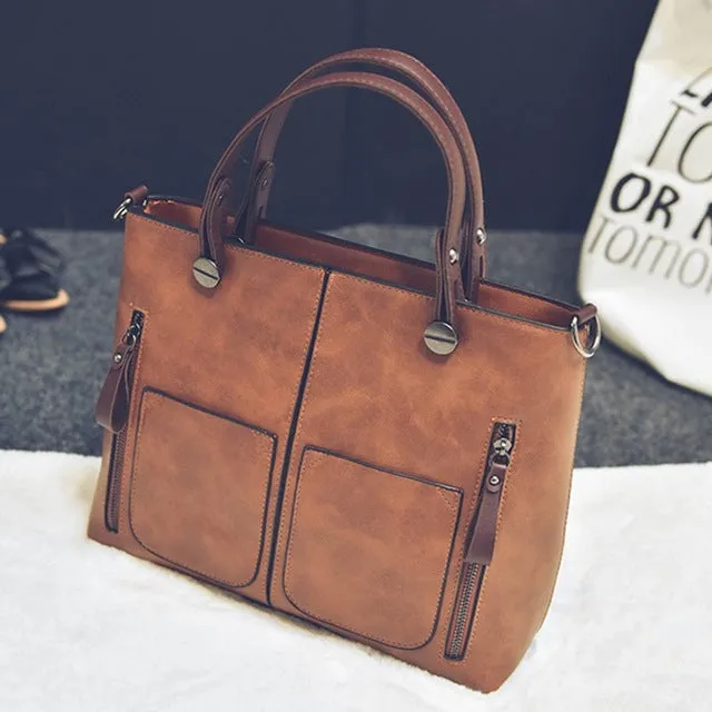 Tote / Shoulder Bag  <br>Vegan-Leather