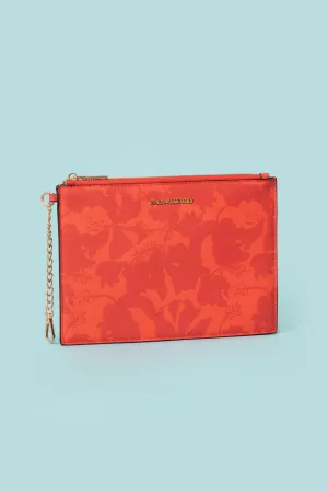 Travel Pouch- Red Hibiscus