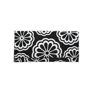 Travel Wallet Cool Blk White Flower